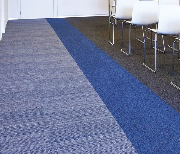 Cobalt Lines, a stylish, yet strong heavy contract tile with flexible design options and high durability, carpet tiles, Incati