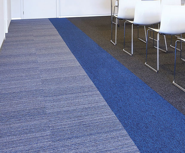 Cobalt Lines, a stylish, yet strong heavy contract tile with flexible design options and high durability, carpet tiles, Incati