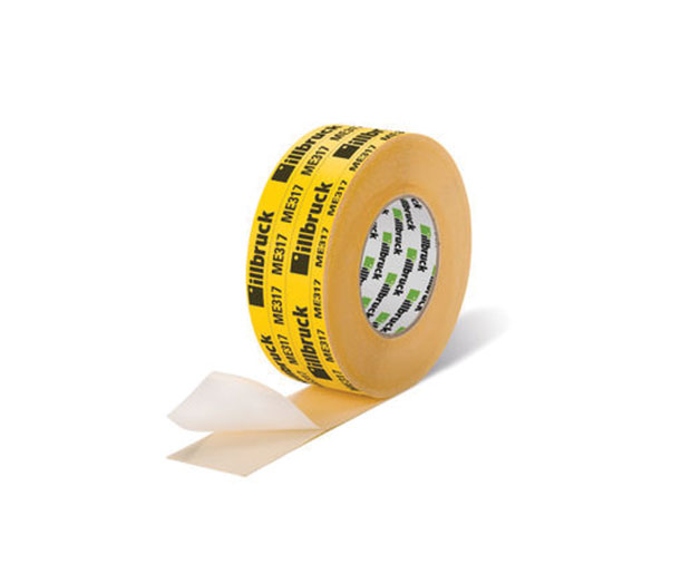 ME317 is a single-sided adhesive reinforced paper tape designed for the airtight bonding of overlaps in illbruck vapour barrier and membranes