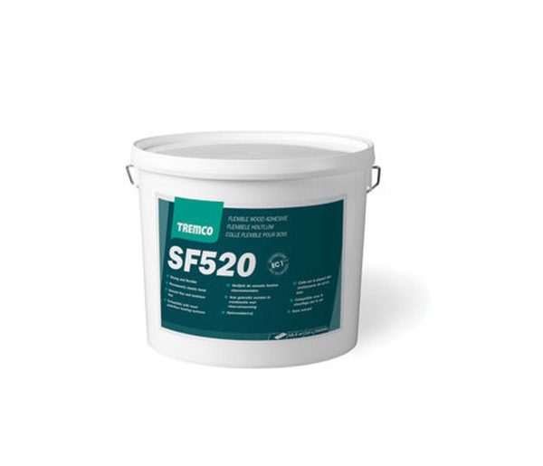 A high strength, flexible, single component advanced polymer adhesive for surface bonding most wood flooring.