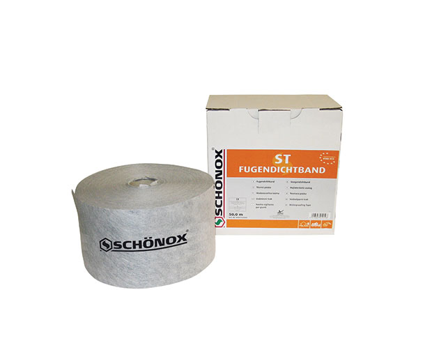 SCHÖNOX ST SEALING TAPE is a crosswise elastic, double-sided fleece-cladded special seal tape