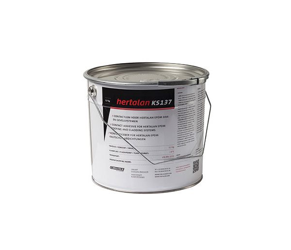 A ready-for-use contact adhesive which has been developed especially for adhering EPDM membranes both vertically and horizontally onto surfaces