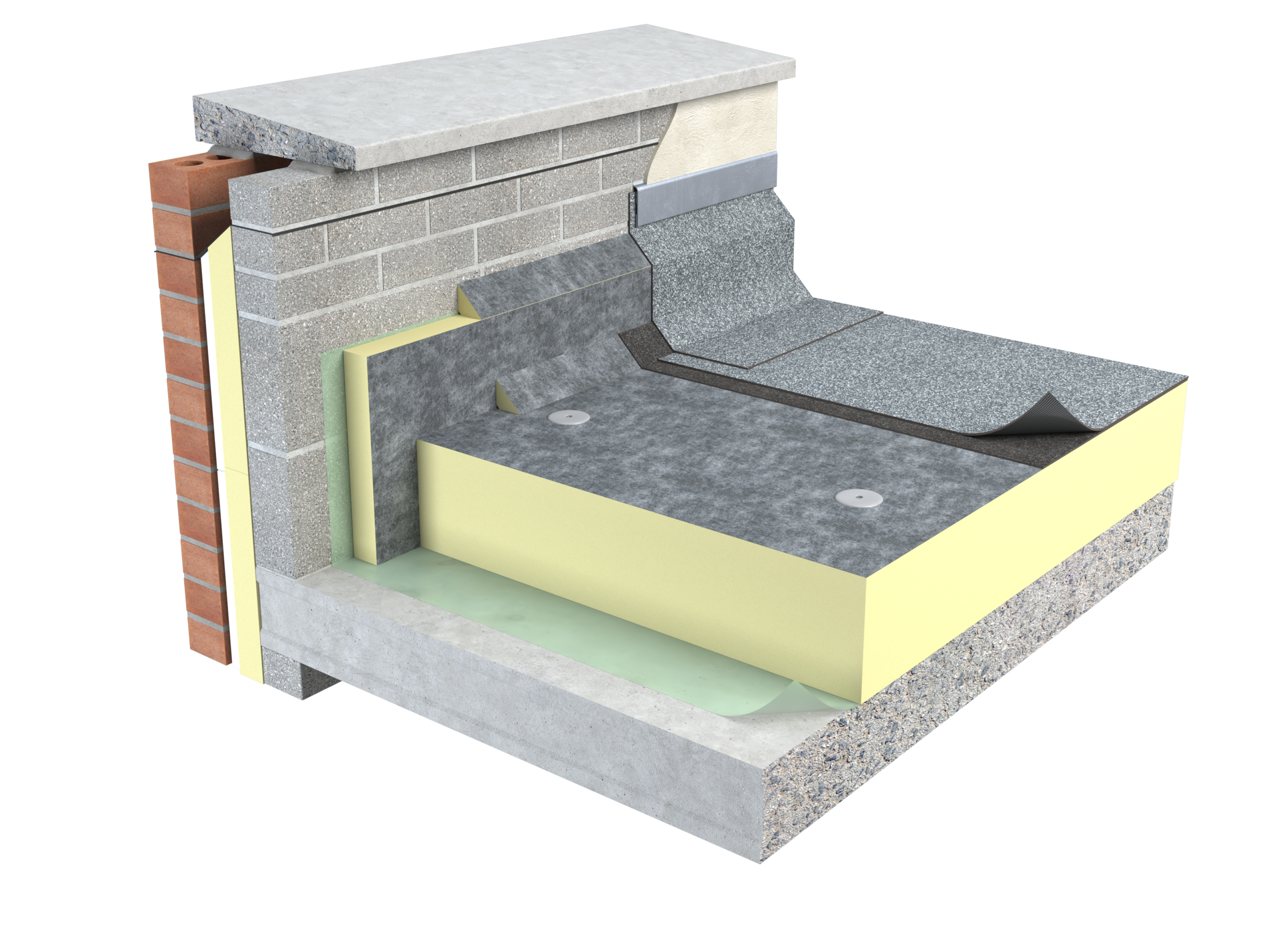"Partially Bonded, Torched-on, Built-up Bituminous Felt Systems Flat Roof BGM is faced with a polypropylene fleece finished bitumen/glass fibre working surface and a mineral glass facing to the underside. As a key component of roof insulation, Flat Roof BGM is part of Unilin’s range of flat roof boards providing total solutions for flat roof projects."