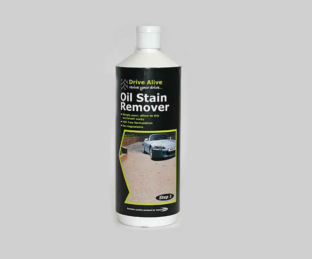 An oil ingesting solution for removing unsightly oil and grease stains from tarmac and concrete.