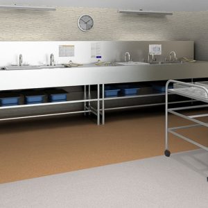 iQ Granit SD is a homogeneous, resilient, permanently static dissipative control flooring