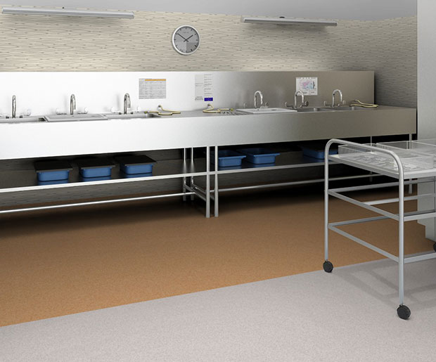 iQ Granit SD is a homogeneous, resilient, permanently static dissipative control flooring