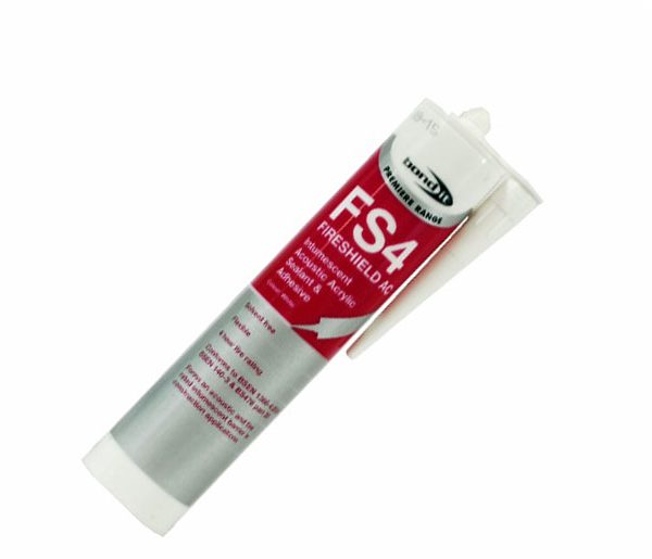 Intumescent acoustic acrylic sealant and adhesive with a decibel rating of 55dBA