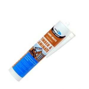 A polymer enhanced, flexible sealant and gap-filler designed for sealing all tongue and groove laminate and hardwood flooring