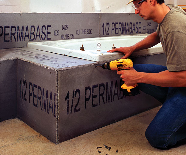 Permabase Cement Board - a rigid substrat