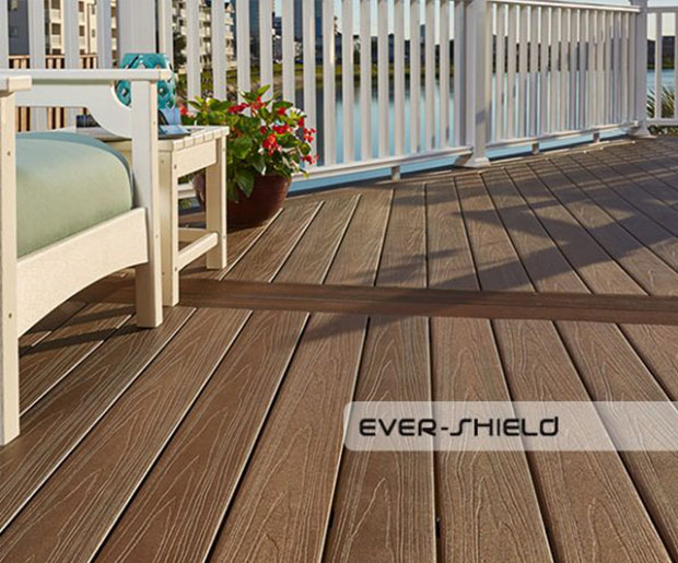 Image of Teranna Ever Shield composite decking boards on the terrace