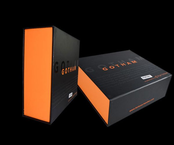 two black and orange fortessa gotham door handle box set boxes
