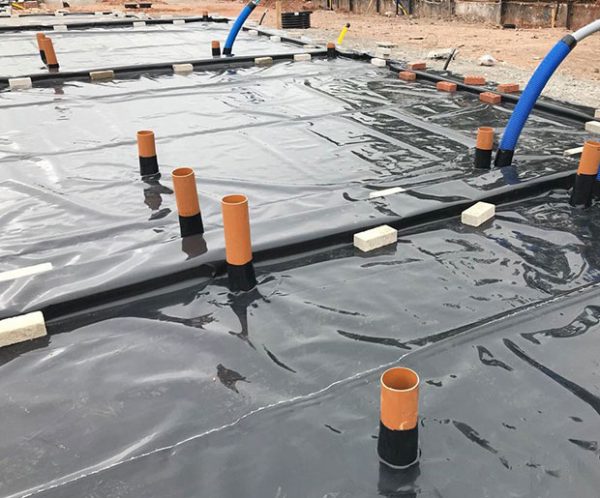 Juta Titantank Self-Adhesive Gas and hydrocarbon barrier installed on the site