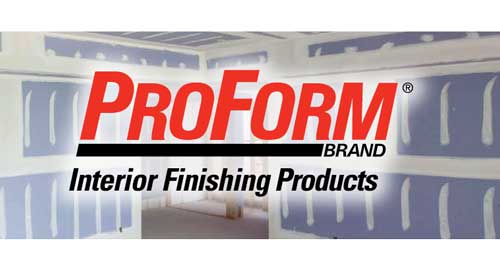 Proform logo with cement boards background