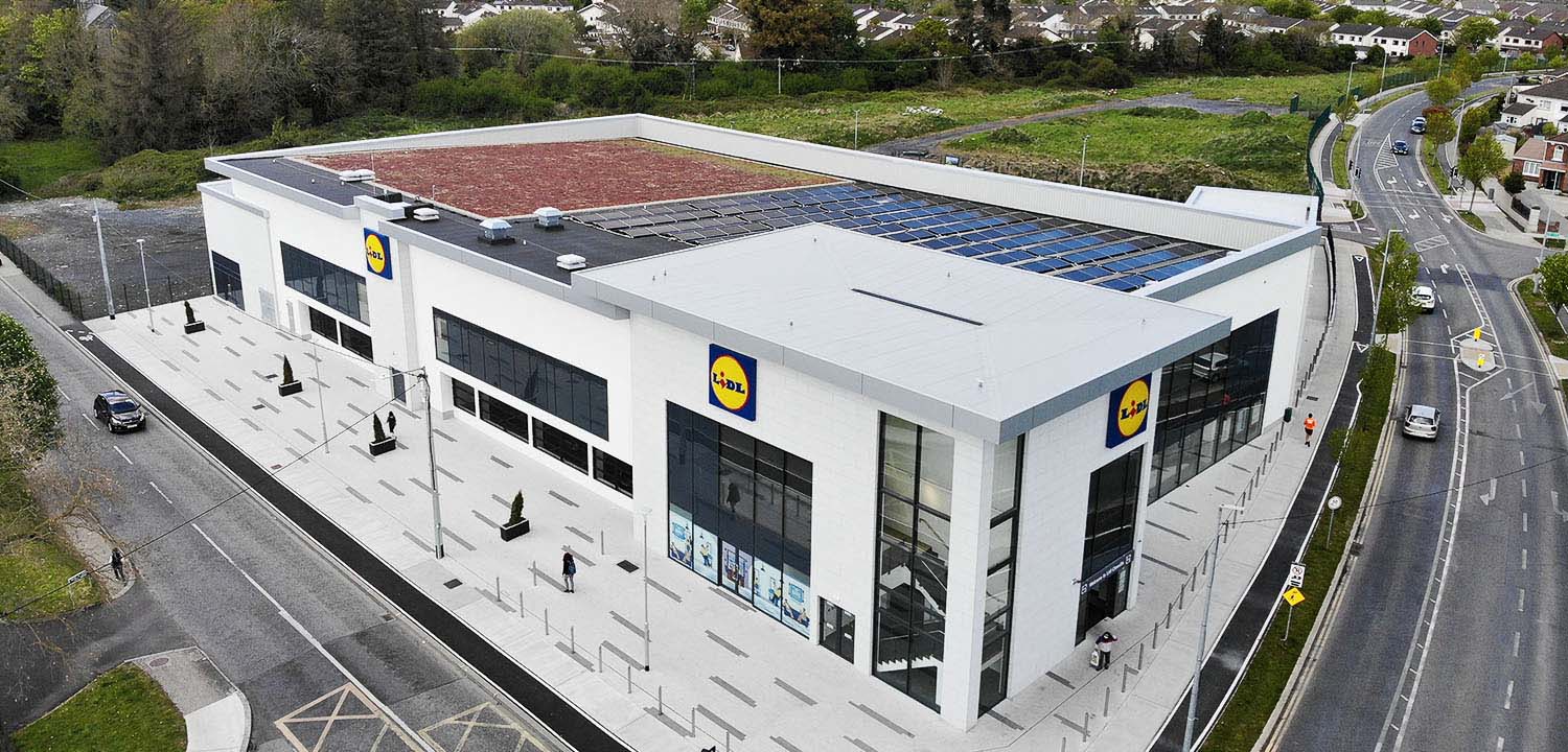 Pluvitec Commercial Green Roof Lidl Clonsilla, Dublin Laydex Roofing