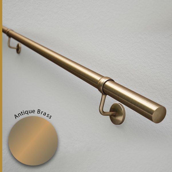 Stainless Steel Handrail - Antique Brass Finish