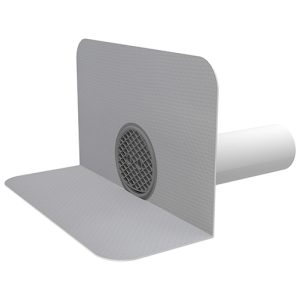 TOPWET Round Gutter Spout PVC - through wall outlet