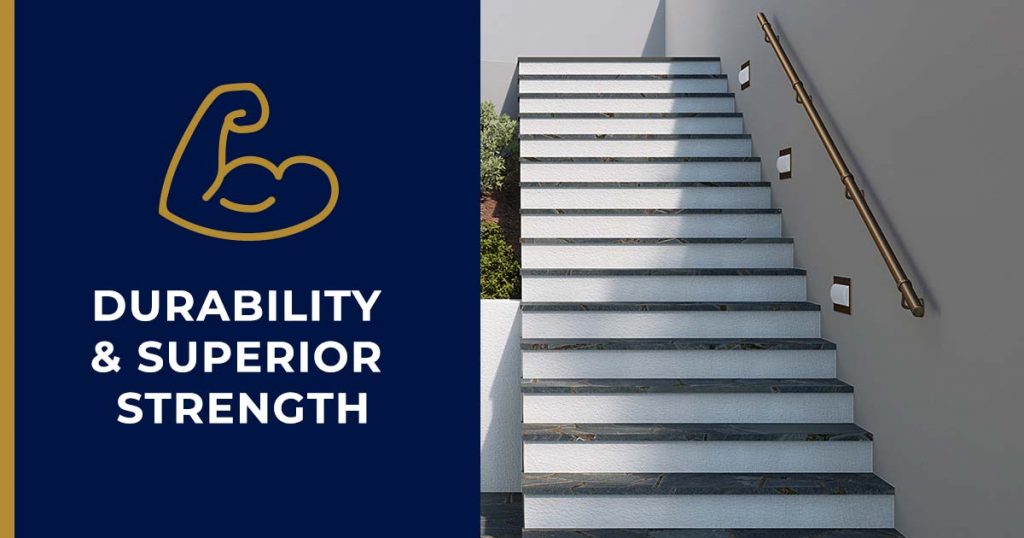 Exterior & Interior Wall-Mounted Stair Handrail - durability - superior strength